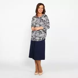 Блуза свободная с принтом