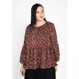 Блуза свободного силуэта с рюшами
