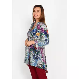 Блуза удлиненная на пуговицах