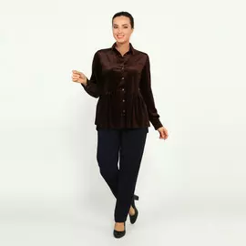 Блуза велюровая однотонная