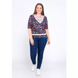 Блузка с гипюровым воротником "Констанция"