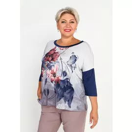 Блузка с крупным принтом