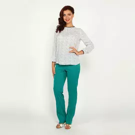 Блузка с принтом и завязками на спинке