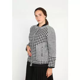 Бомбер на пуговицах с принтом