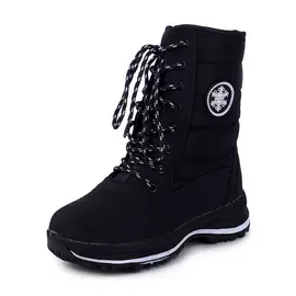 Ботинки на шнуровке со стеганными берцами