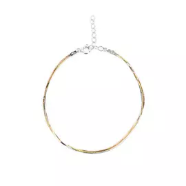 Браслет серебряный "Золоченый снейк"