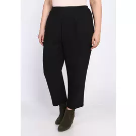 Брюки-бананы с защипами и карманами