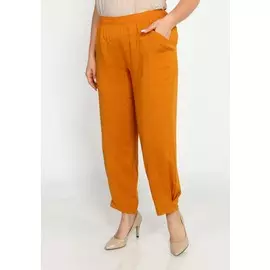 Брюки прямого силуэта с защипами