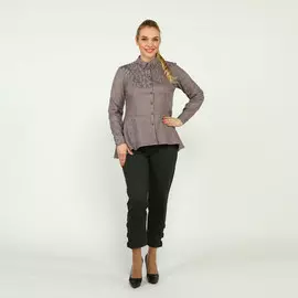 Брюки с декоративными металлическими кольцами