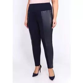 Брюки с вставками из эко-кожи