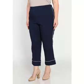 Брюки укороченные с контрастными деталями