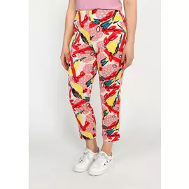 Брюки укороченные с принтом