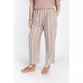 Брюки в полоску с подворотами