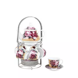 Чайный набор на подставке, 14 предметов