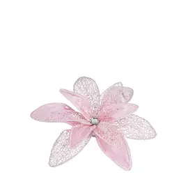 Декоративный цветок на клипсе "Пуансеттия"