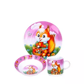 Детский набор из фарфора, 3 предмета