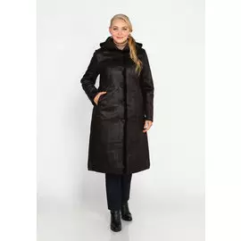 Дубленка с декором натуральным мехом норки