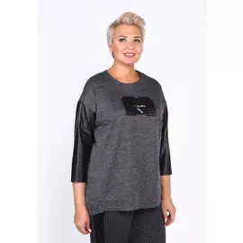 Джемпер из комбинированной ткани "Сандра"