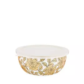 Эмалированная миска с крышкой "Ренессанс"