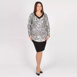 Юбка-миди со вставками из эко-кожи