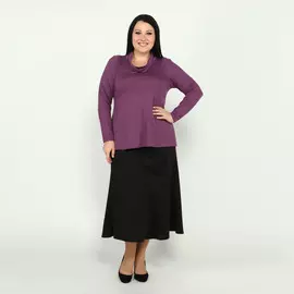 Юбка-миди трикотажная на молнии