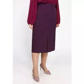 Юбка однотонная с разрезом