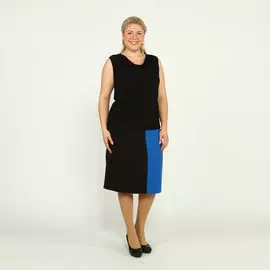 Юбка прямая с эффектом "калорблок"