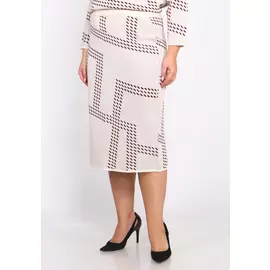 Юбка прямого силуэта с принтом