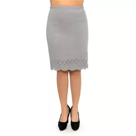 Юбка вязаная с узором на резинке