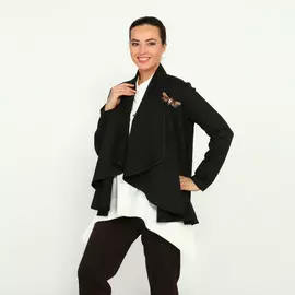 Кардиган двухсторонний с брошью «стрекоза»