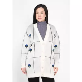 Кардиган с цветочным принтом на резинке