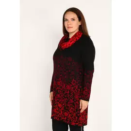 Кардиган с фантазийным узором и снудом