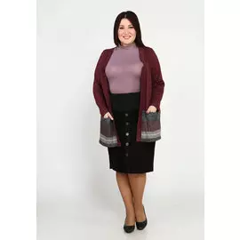 Кардиган с контрастной отделкой