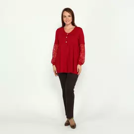 Кардиган с пуговицами и ажурными рукавами