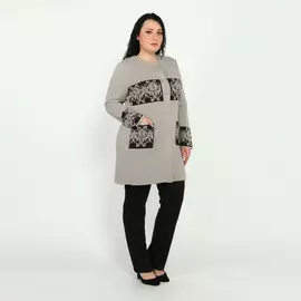 Кардиган удлиненный с узорными вставками