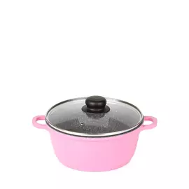 Кастрюля цветная, со стеклянной крышкой