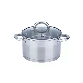 Кастрюля матовая с зеркальной полосой