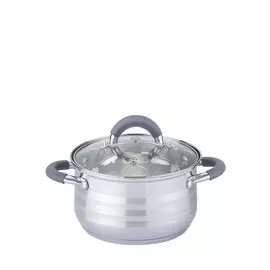 Кастрюля с крышкой, силиконовые ручки