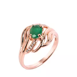 Кольцо серебряное "Азалия"