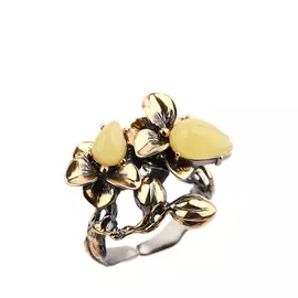 Кольцо серебряное "Цветочное очарование"