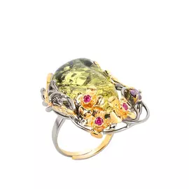 Кольцо серебряное "Флориана"