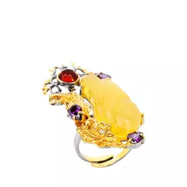 Кольцо серебряное "Изящный стиль"