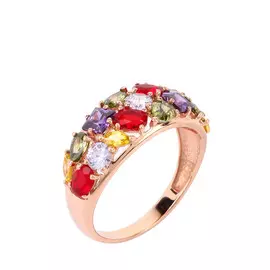 Кольцо серебряное "Летние мгновения"