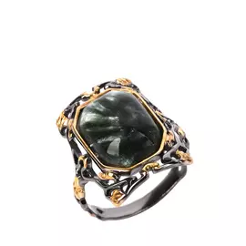 Кольцо серебряное "Лиана"