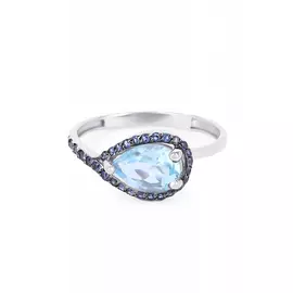 Кольцо серебряное "Ливия"