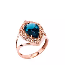 Кольцо серебряное "Лунет"