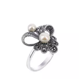 Кольцо серебряное "Магия жемчуга"
