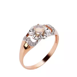 Кольцо серебряное "Нежный облик"