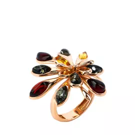 Кольцо серебряное "Природное великолепие"