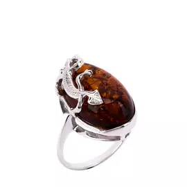 Кольцо серебряное "Природные мотивы"